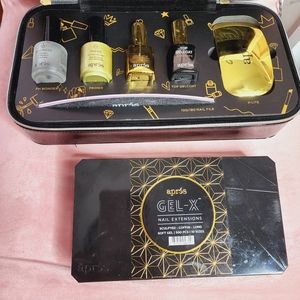 Apres Gel-X soft gel Nail Extension Kit with long coffin extensions long
